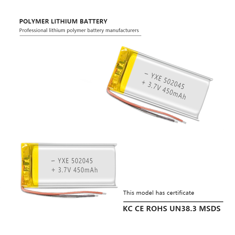 3.7 V Li-ion Battery 502045-450mah
